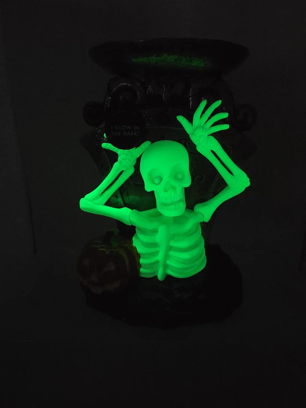 Bath & Bodyworks Glow-in-the-Dark Skeleton Boo! 3 Wick Candle Pedestal